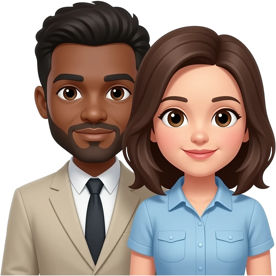 couple brown emoji