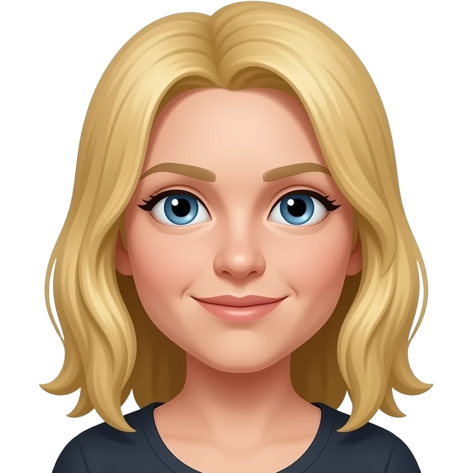 Dwarf female blonde blue eye emoji