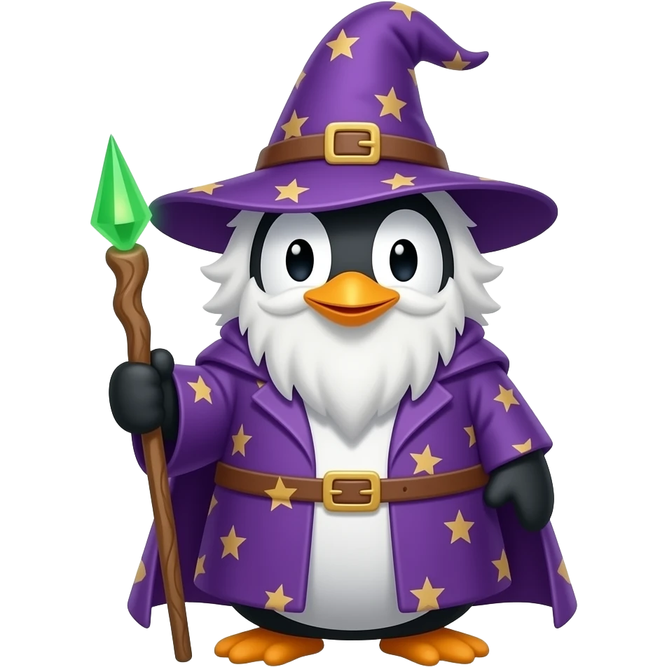 Penguin Wizard emoji