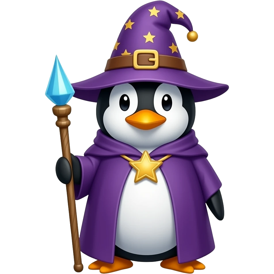 Penguin Wizard emoji