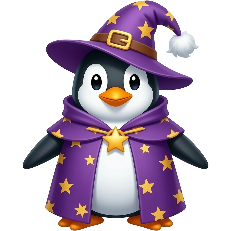 Penguin Wizard emoji