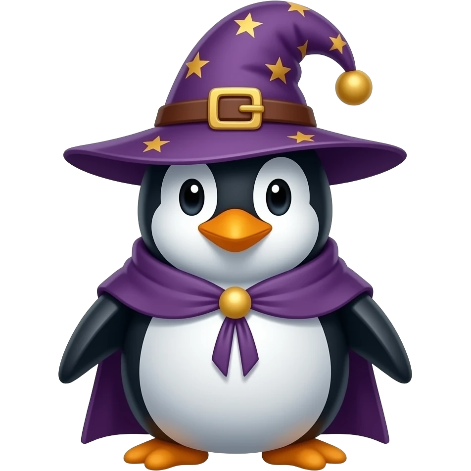 Penguin Wizard emoji