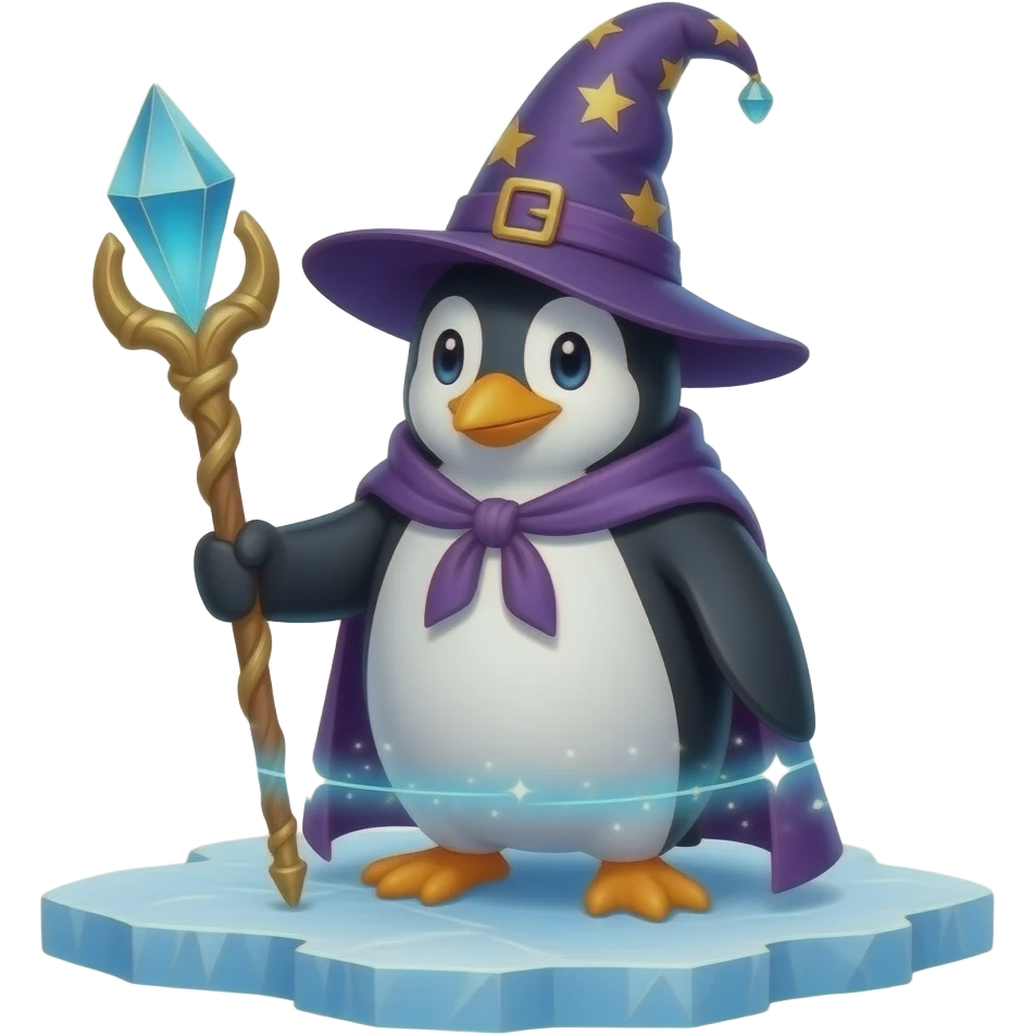 Penguin Wizard emoji