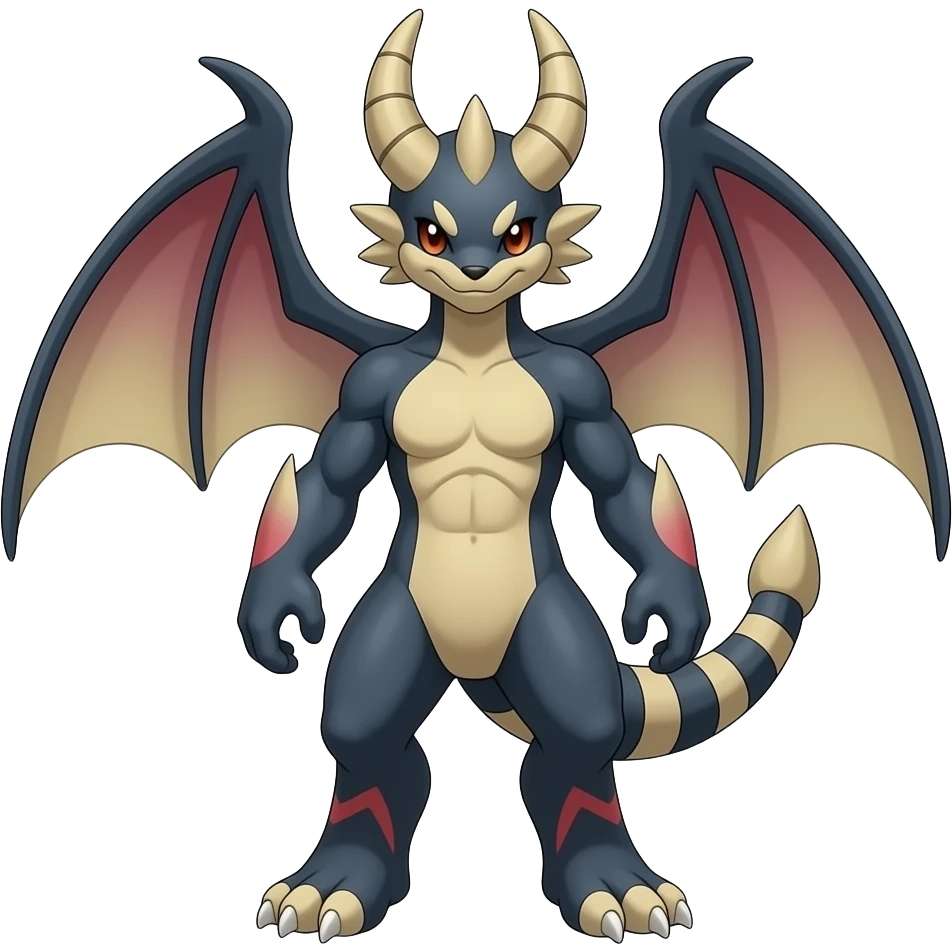 Guilmon-Scizor-Scyther-Flygon-Bisharp-Darkrai-Latias-Koraidon-Fakémon-Animal-hybrid, full body emoji