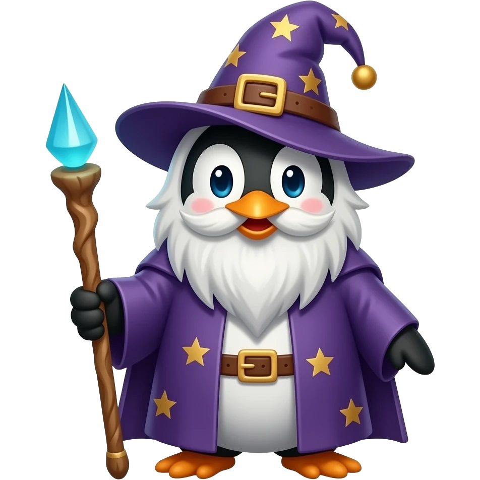 Penguin Wizard emoji