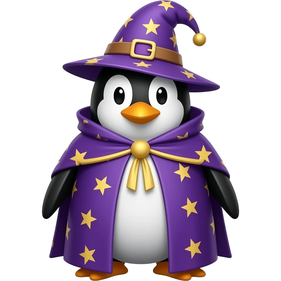 Penguin Wizard emoji