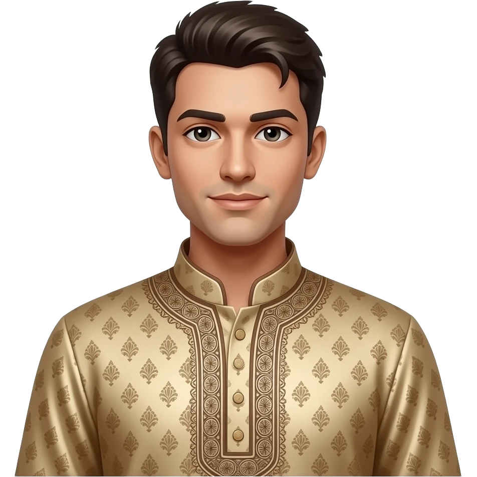 یک مانکن که لباس کردی پوشیده emoji