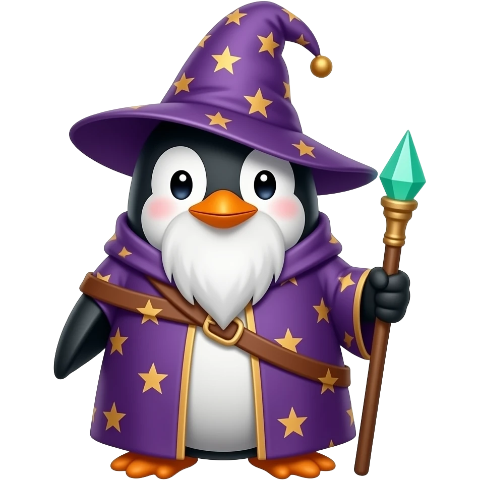 Penguin Wizard emoji