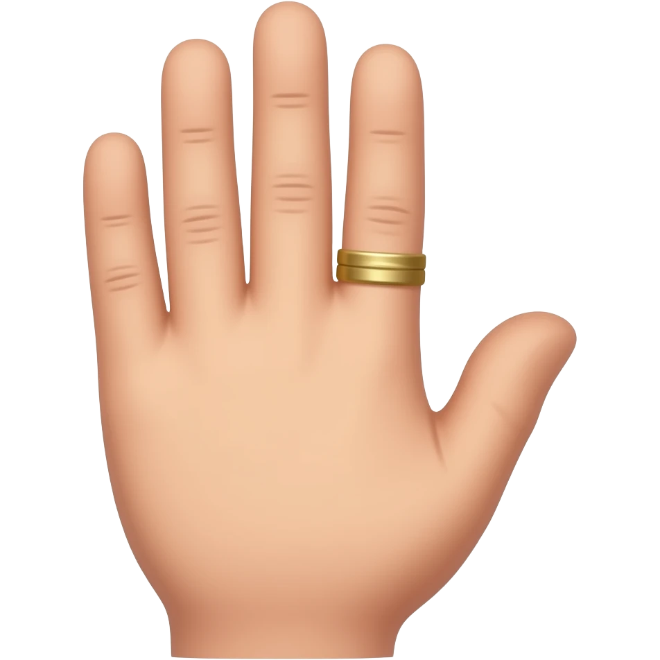 Make a hang emoji. But my finger next to the pinky is half the size emoji