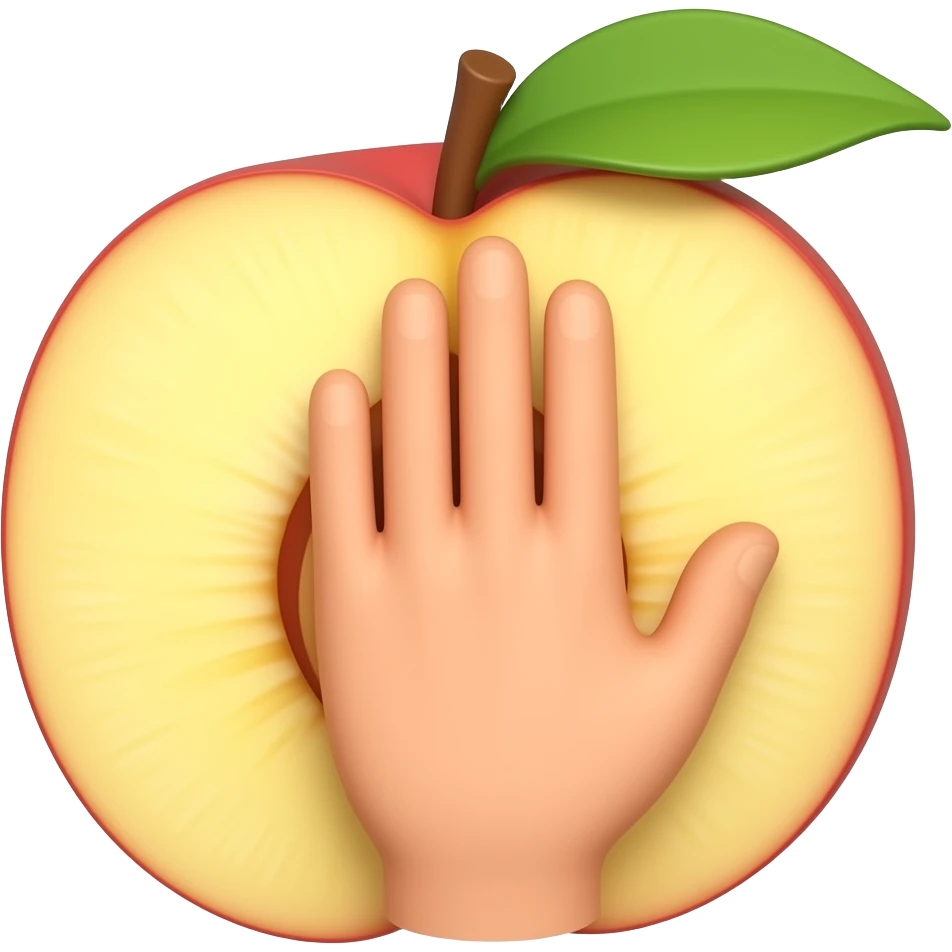 A hand in peach emoji