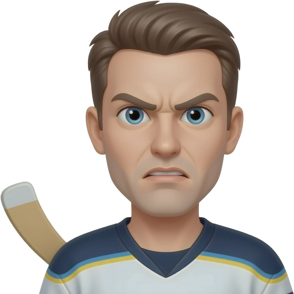 Hockey cane mad emoji