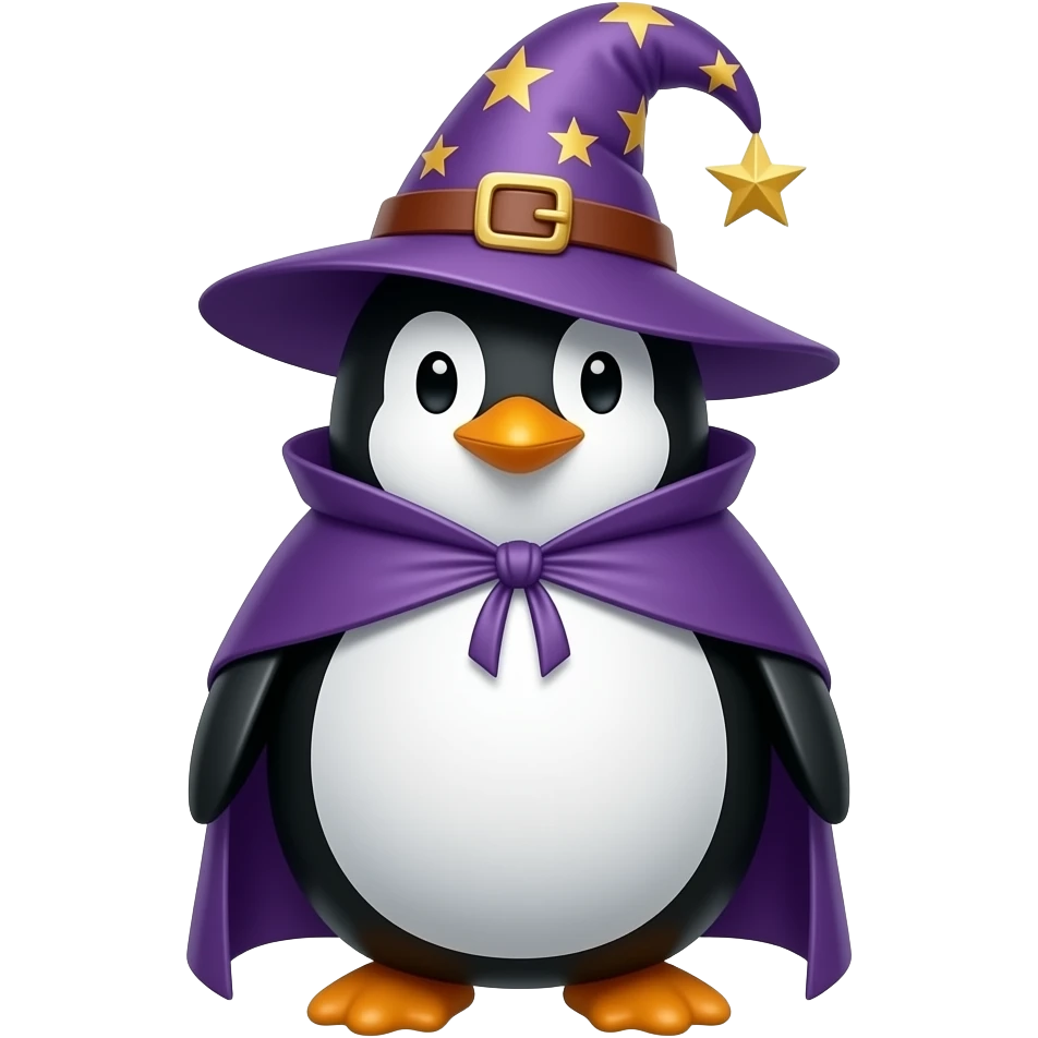 Penguin Wizard emoji