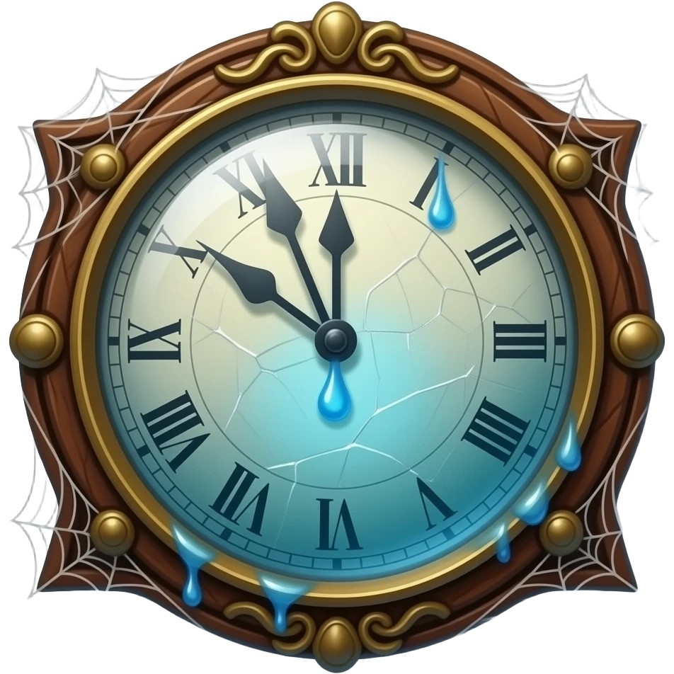 a haunted clock emoji