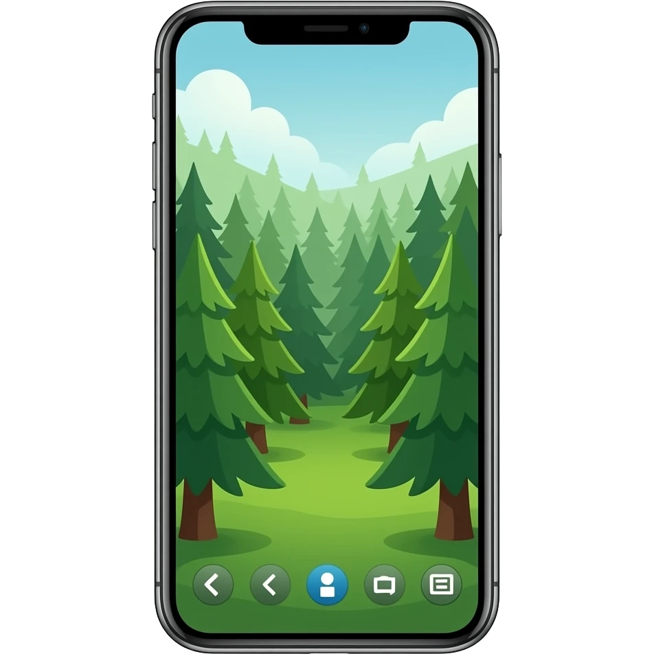 forest mode smartphone emoji
