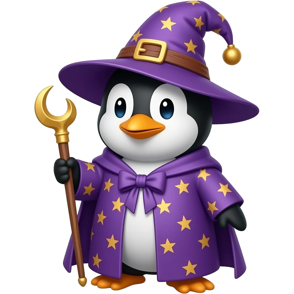 Penguin Wizard emoji