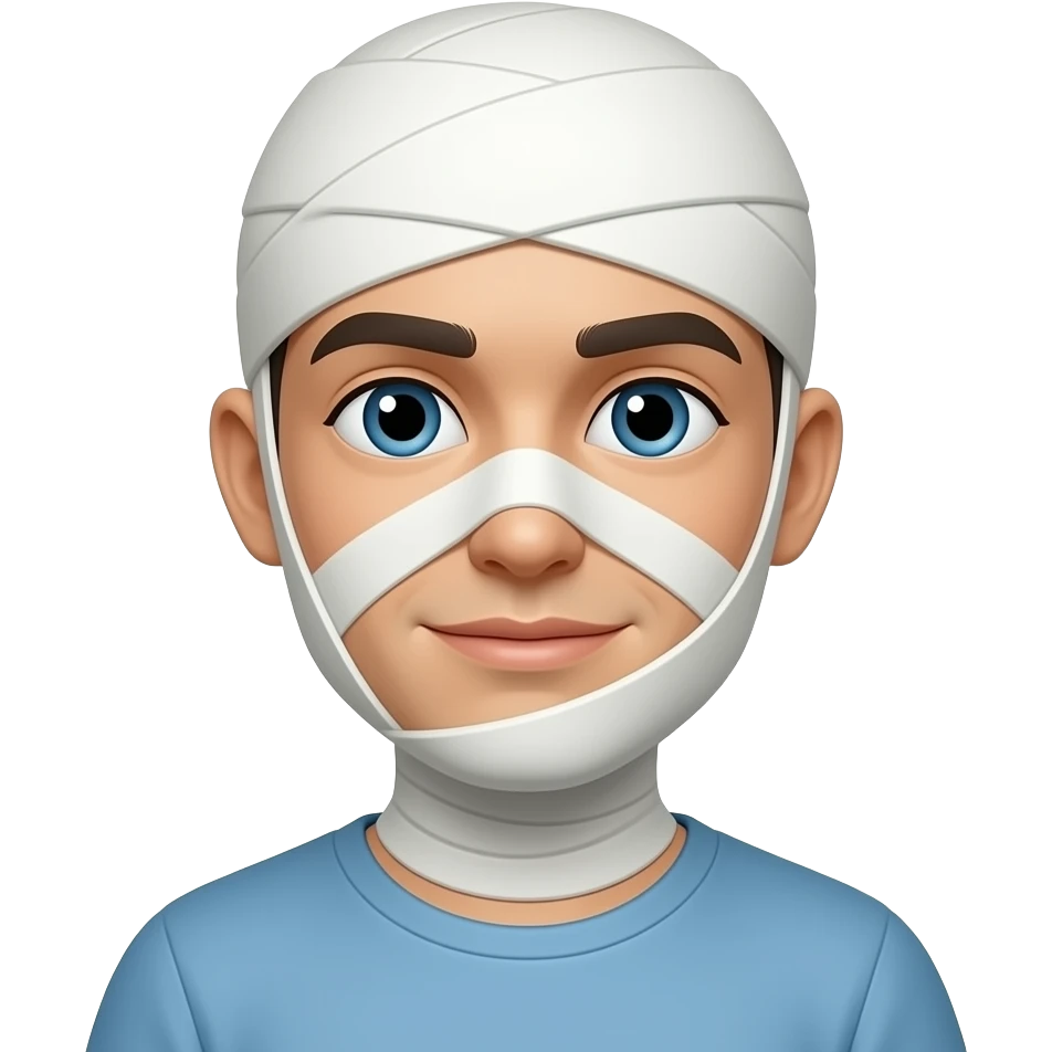 Bandaged patient scene emoji