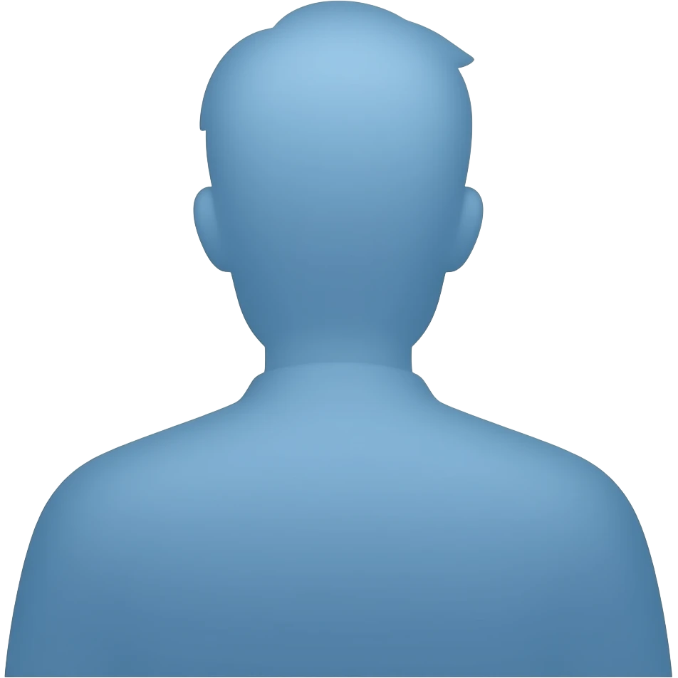 Siluete of person walking  we see his back one colour blue no background emoji