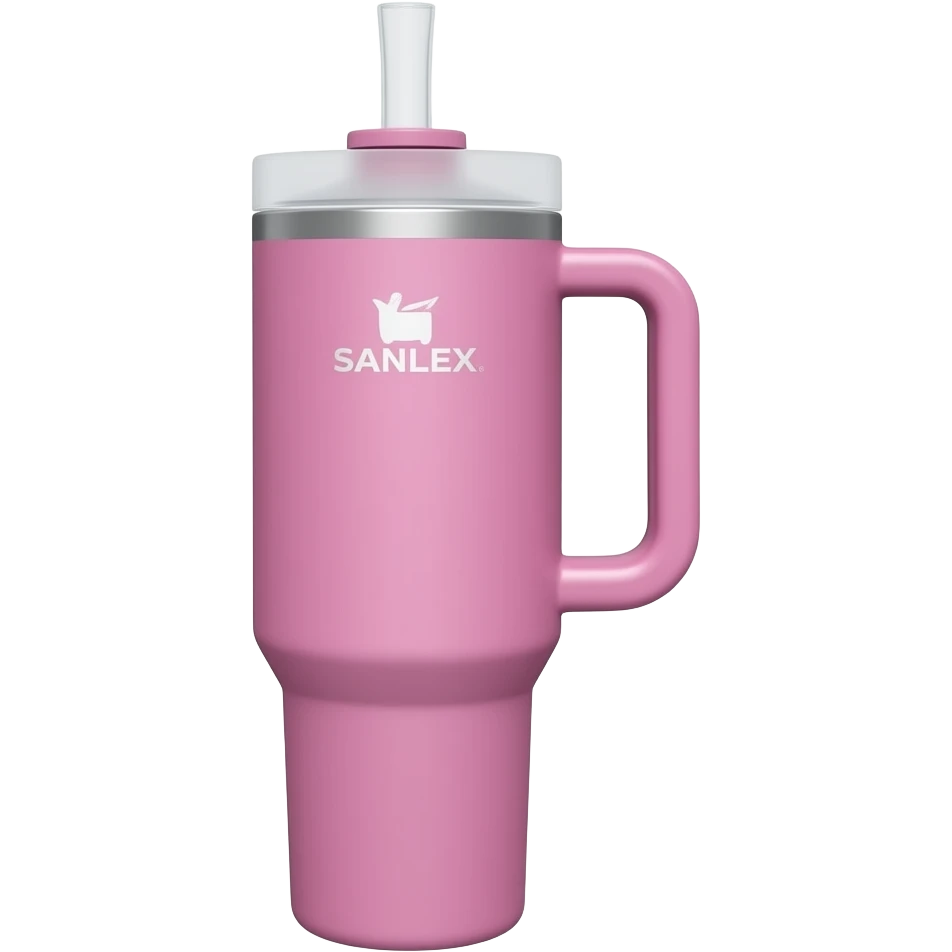 gourde stanley rose, la vue est en 3 quart emoji