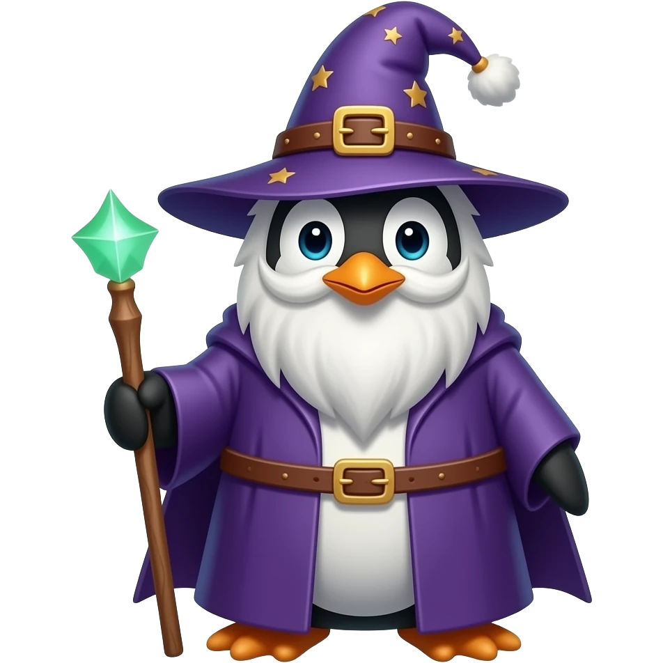Penguin Wizard emoji