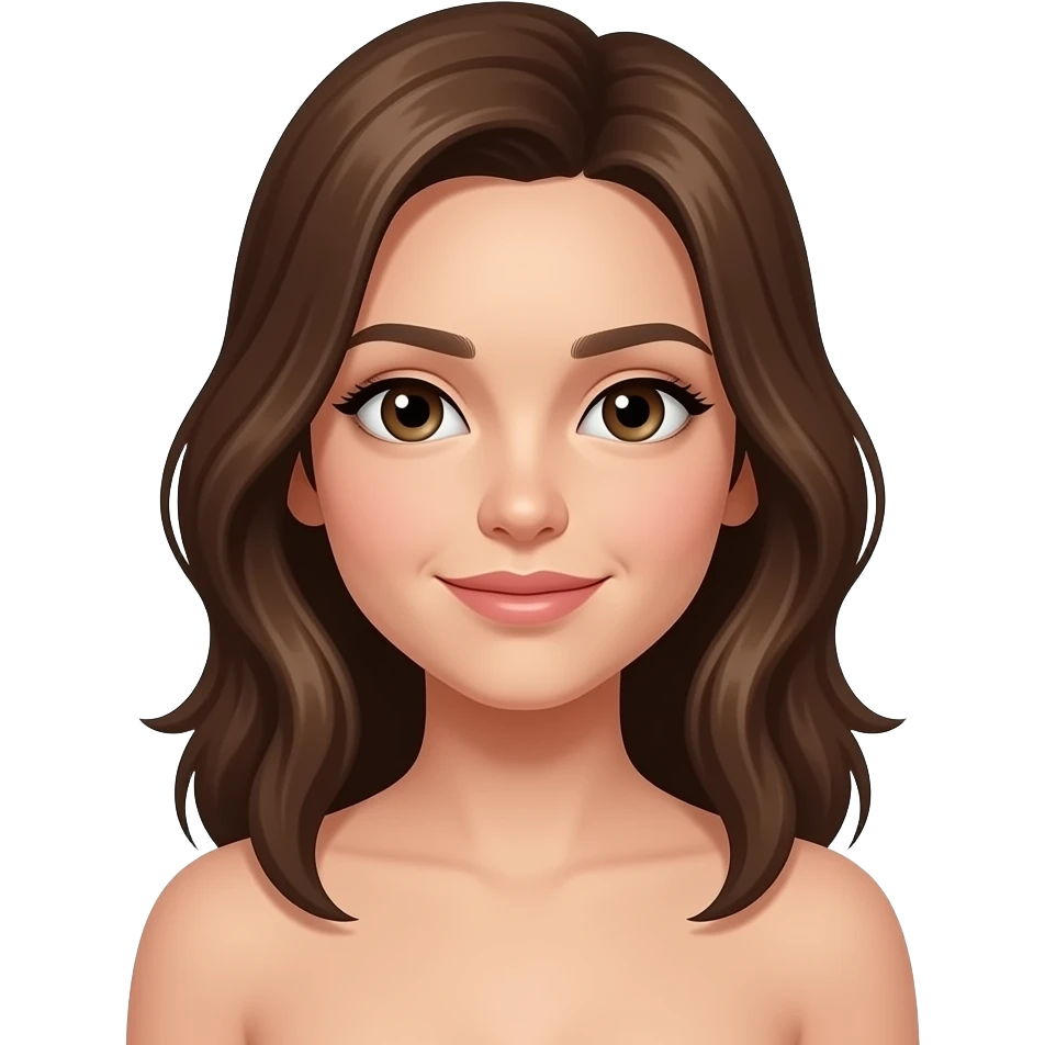 Девушка с коричневыми волосами голая emoji