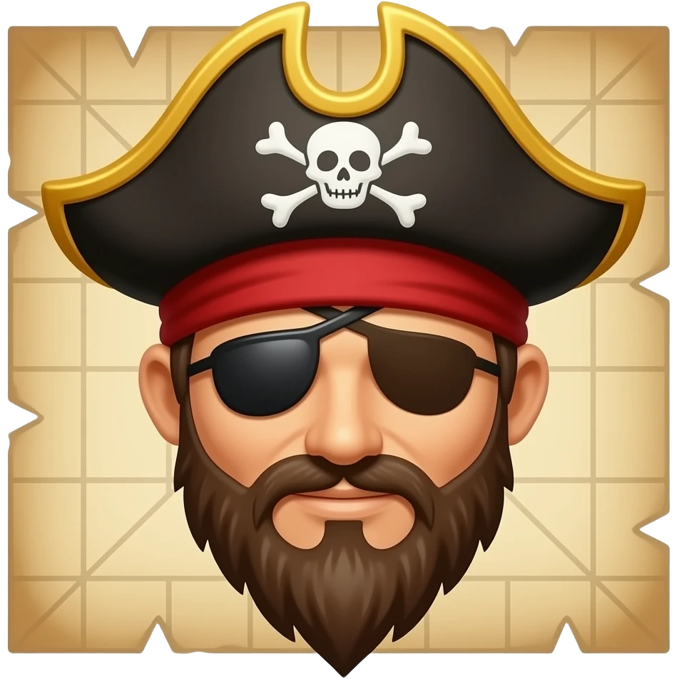 pirate map emoji