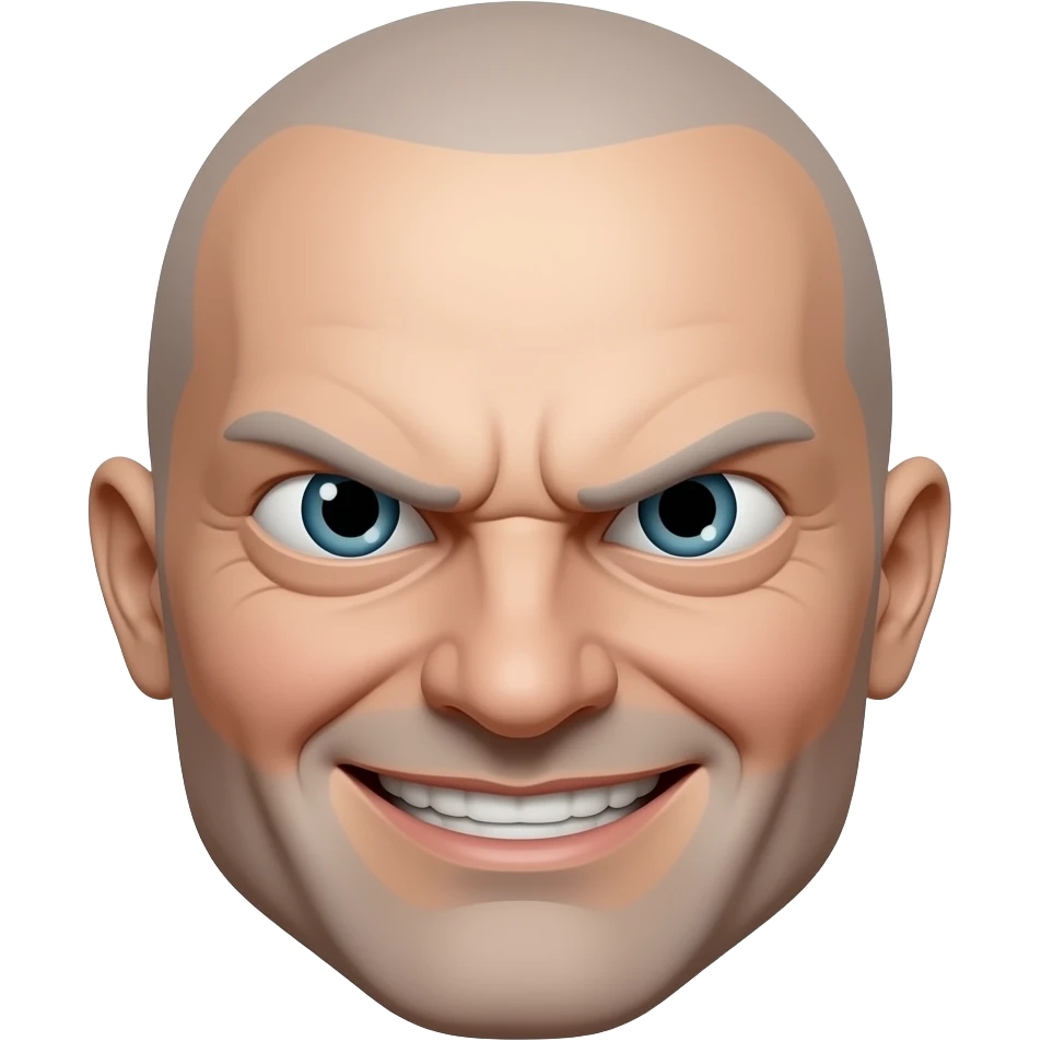 Evil face emoji