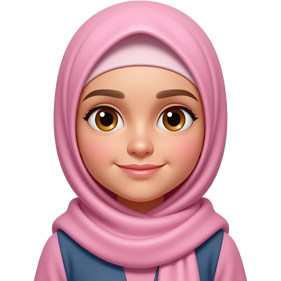 اريدها ترتدي حجابا ورديا وبشرة بيضاء وعيون عسلية وهي في عمر 11 سنة emoji