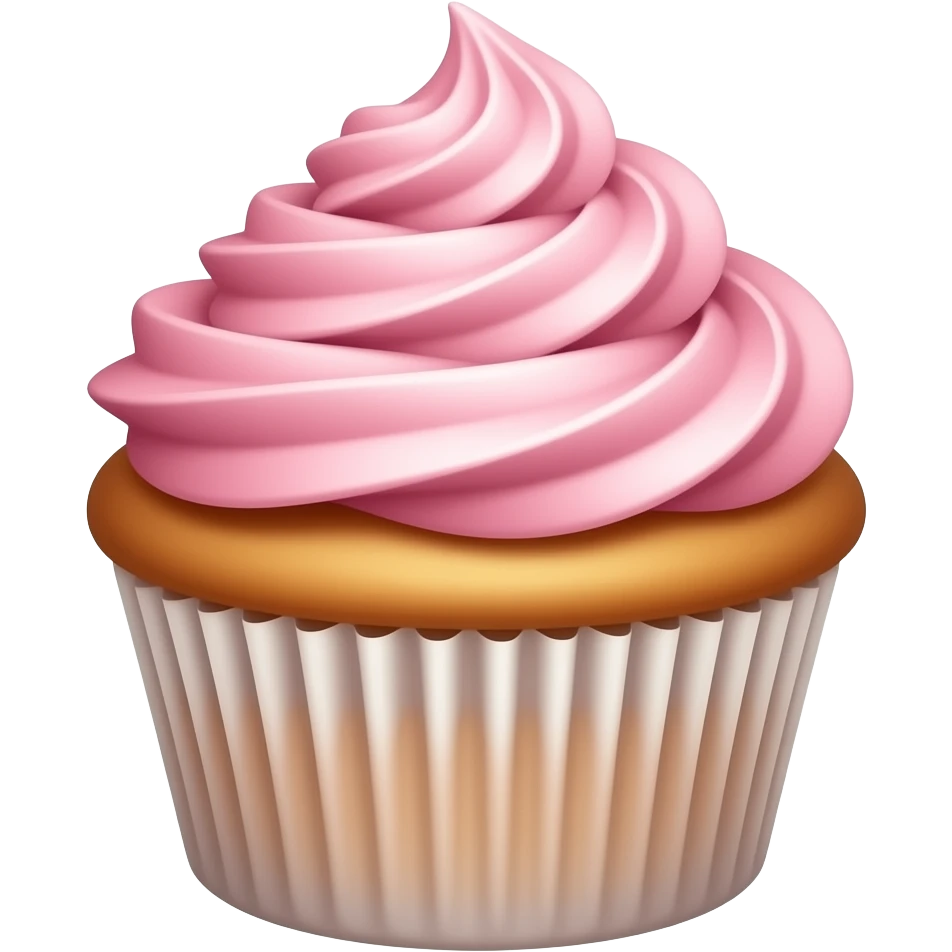 Cupcake with pink icing emoji