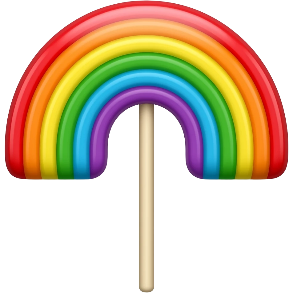 Rainbow lollipop emoji