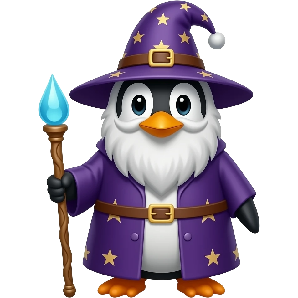 Penguin Wizard emoji