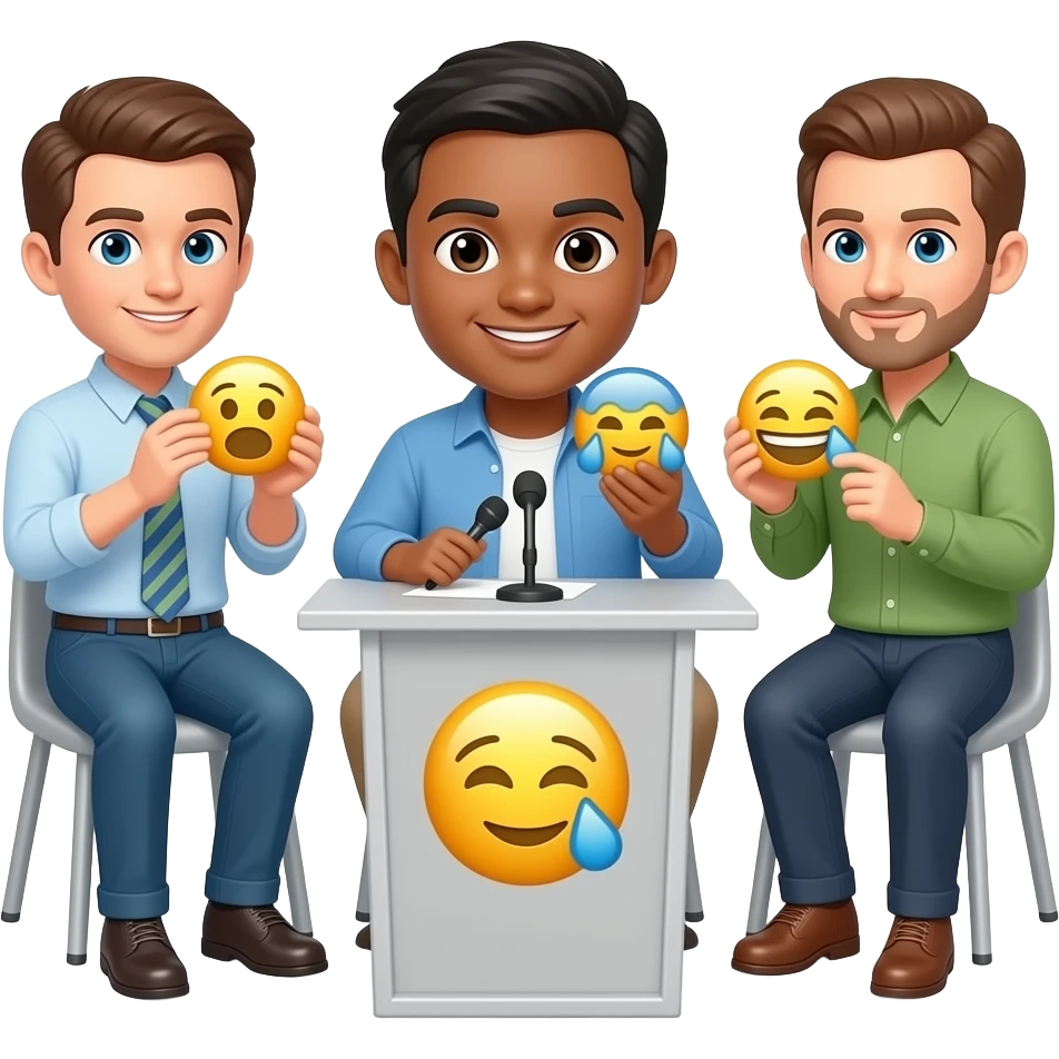 interview pannel who are taking interactive emoji need emoji