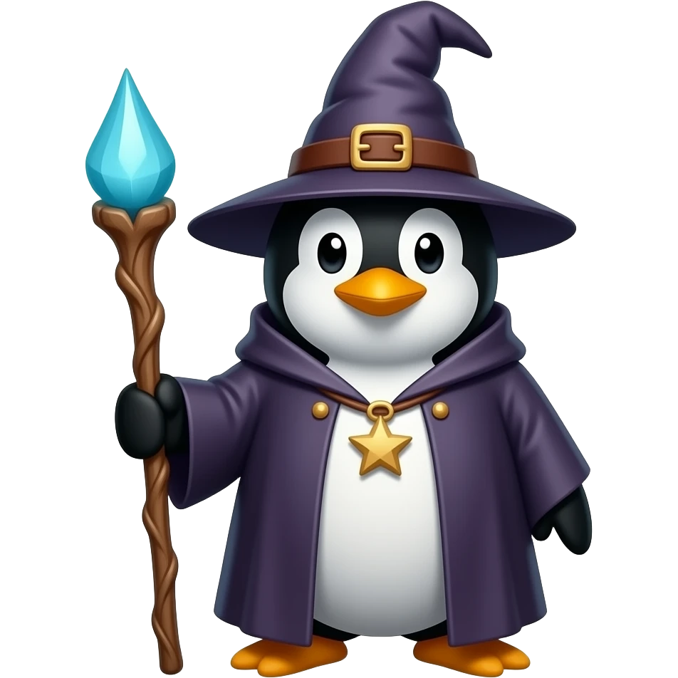 Penguin Wizard emoji