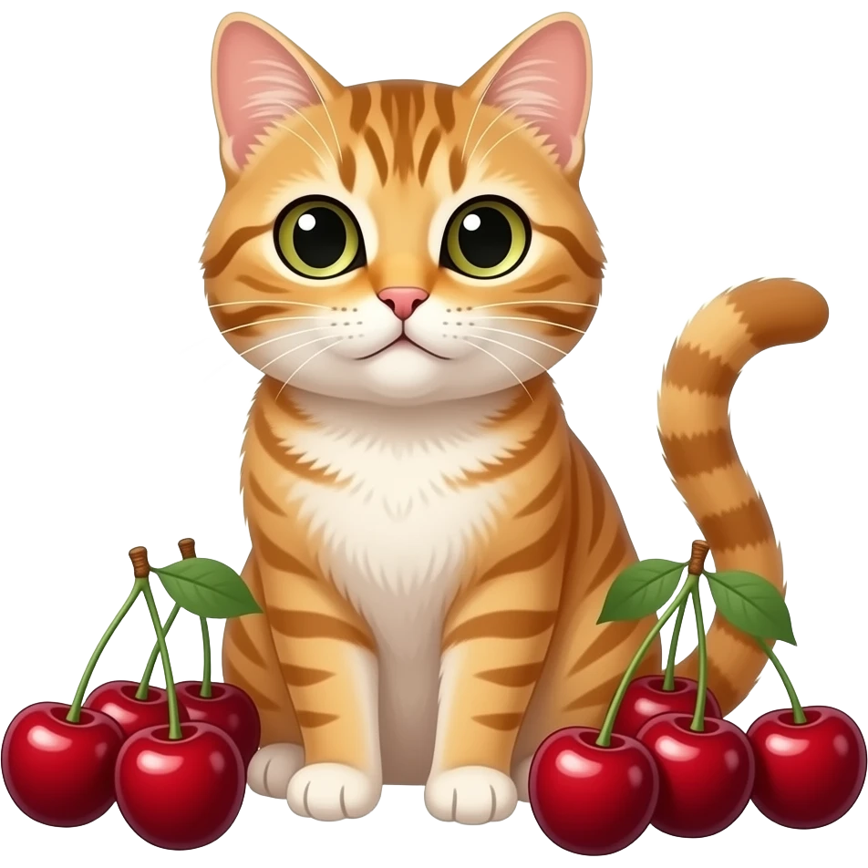 Cherry cat emoji