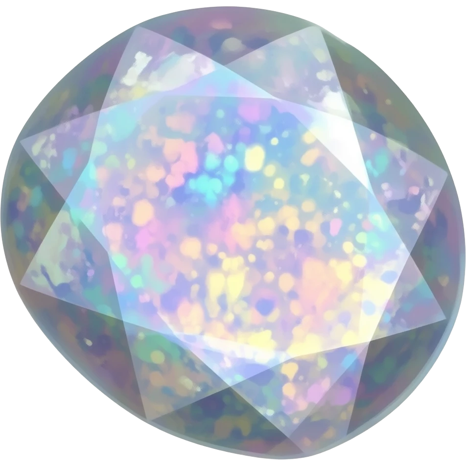 iridescent opal with flecks emoji