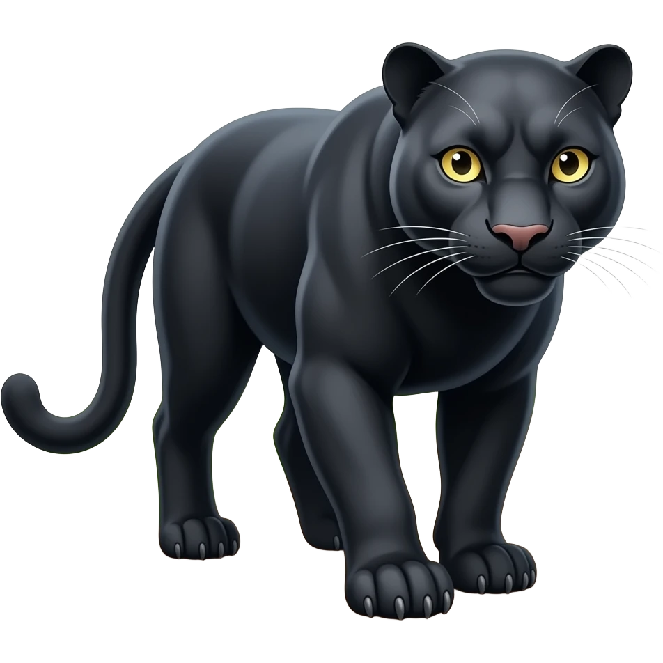 Block panther emoji