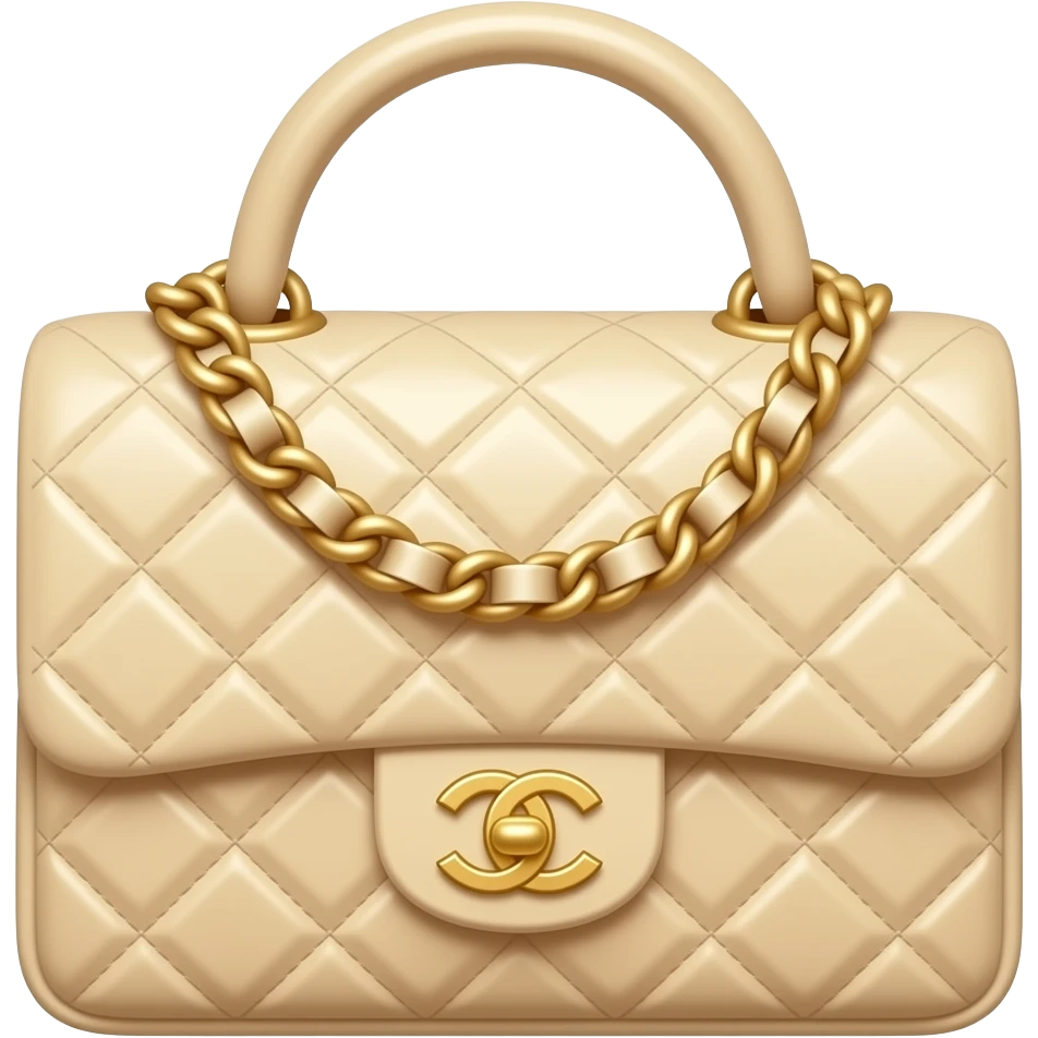 beige chanel bag emoji
