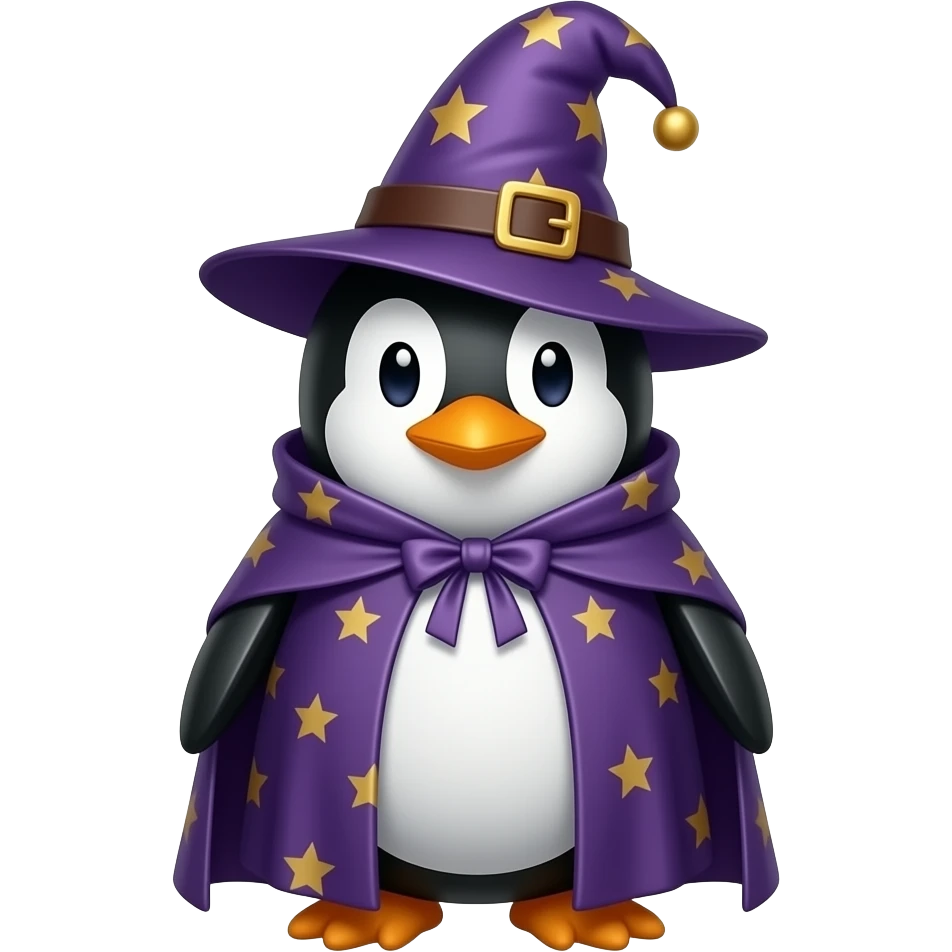 Penguin Wizard emoji