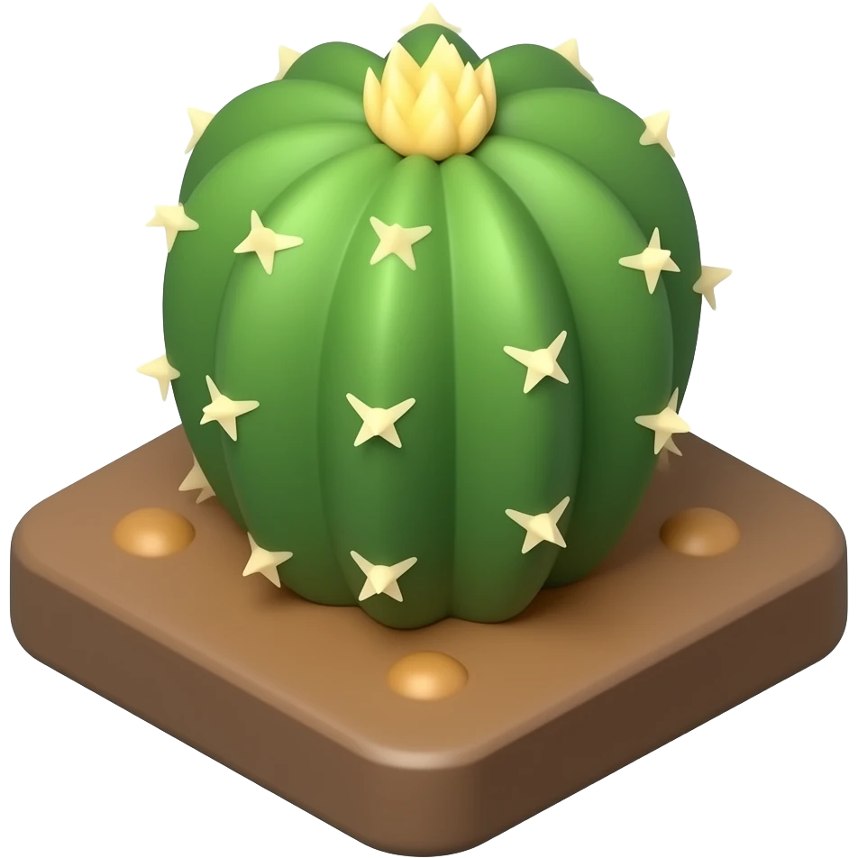 cactus top view isometric emoji