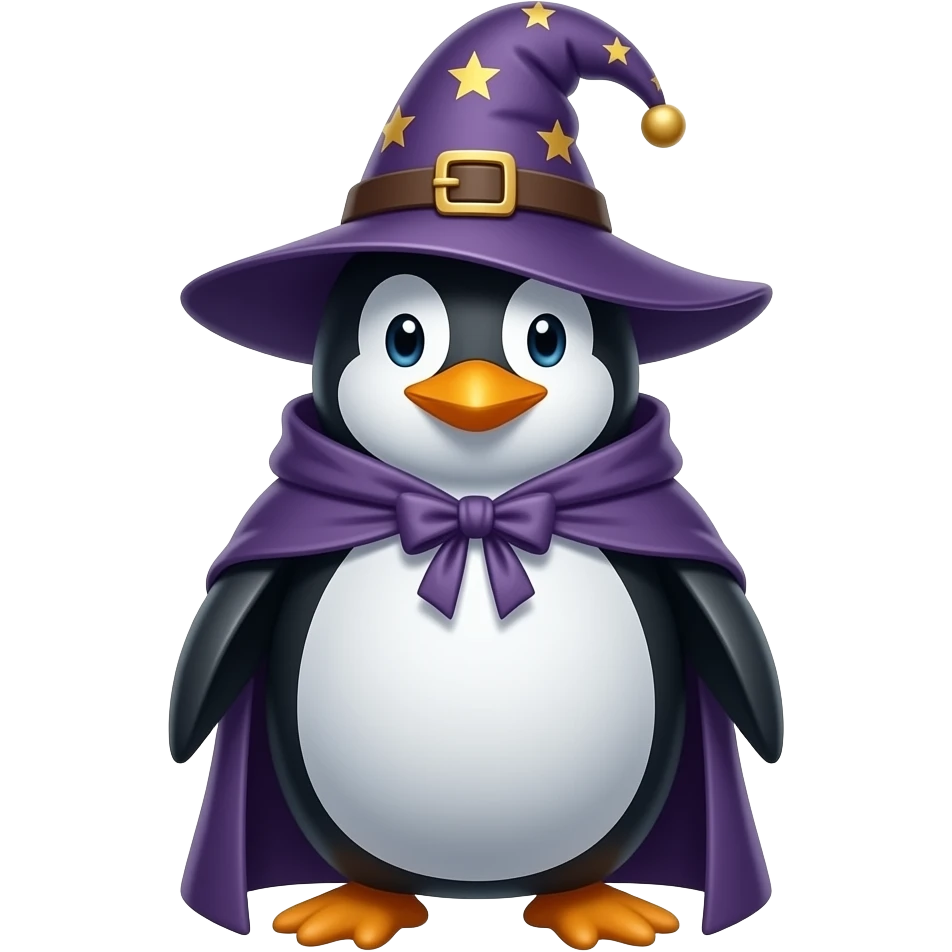 Penguin Wizard emoji
