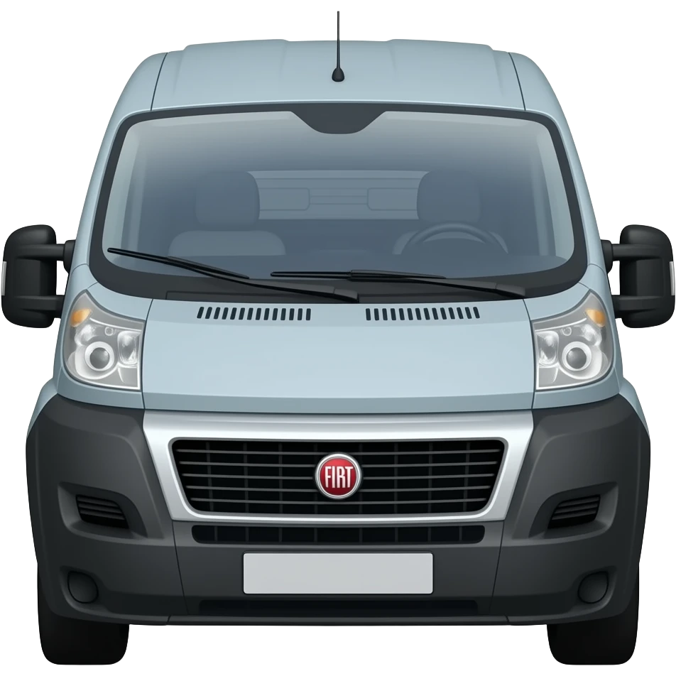 Light grey Fiat Ducato campervan emoji