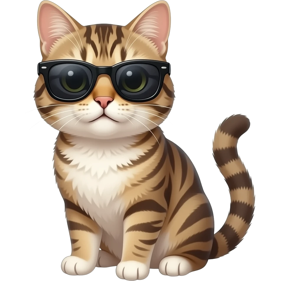 Cat wearing sunglasses emoji