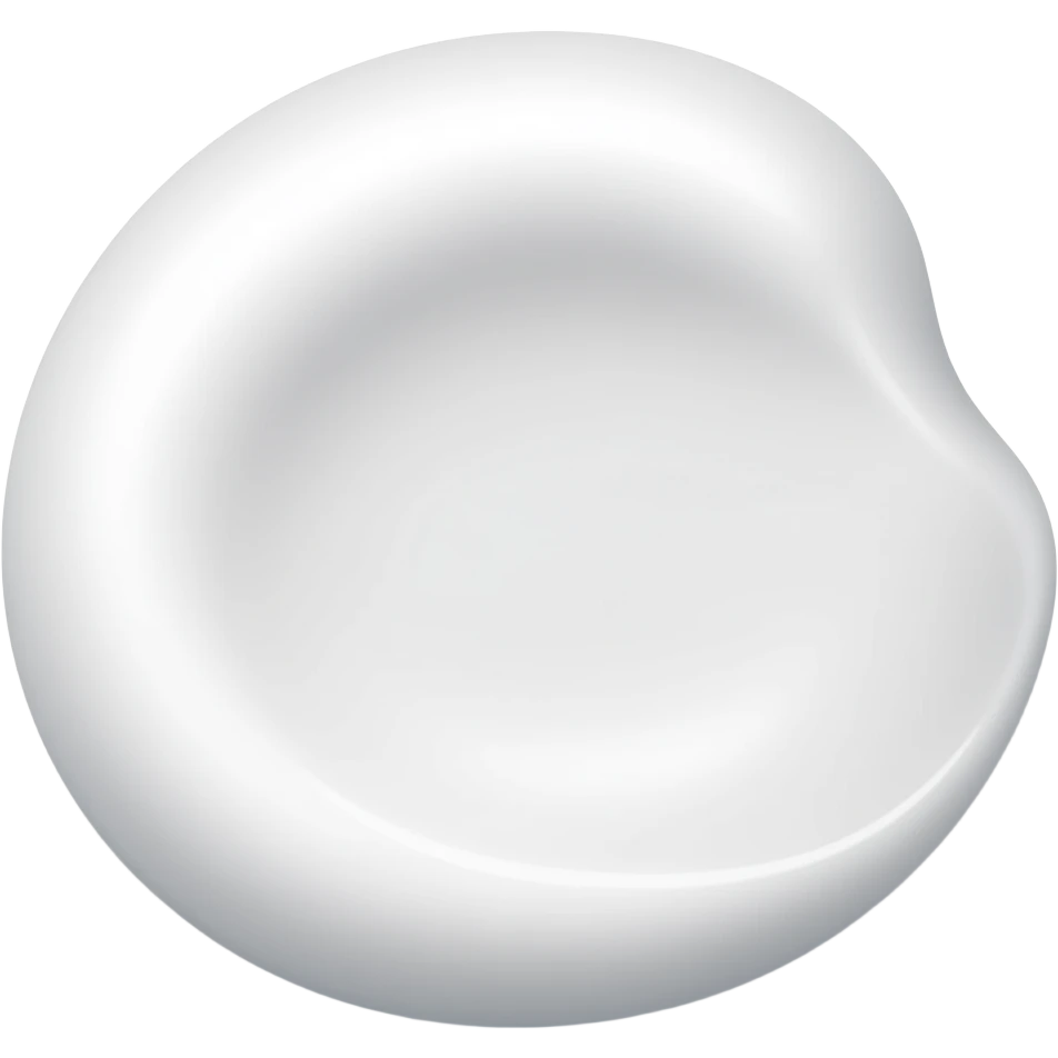 a splat of white transparent glossy cream emoji