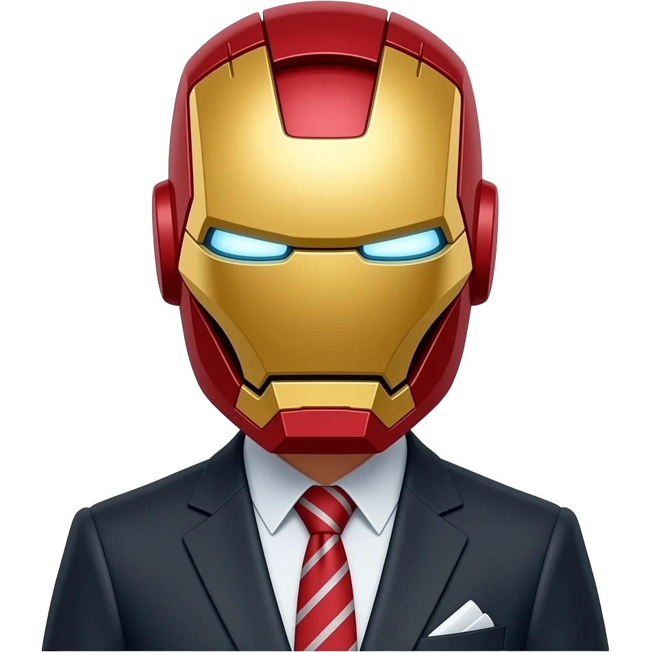 Вчитель в костюмі супергероя залізна людина emoji