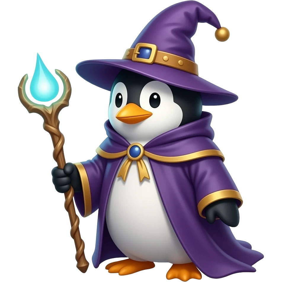 Penguin Wizard emoji