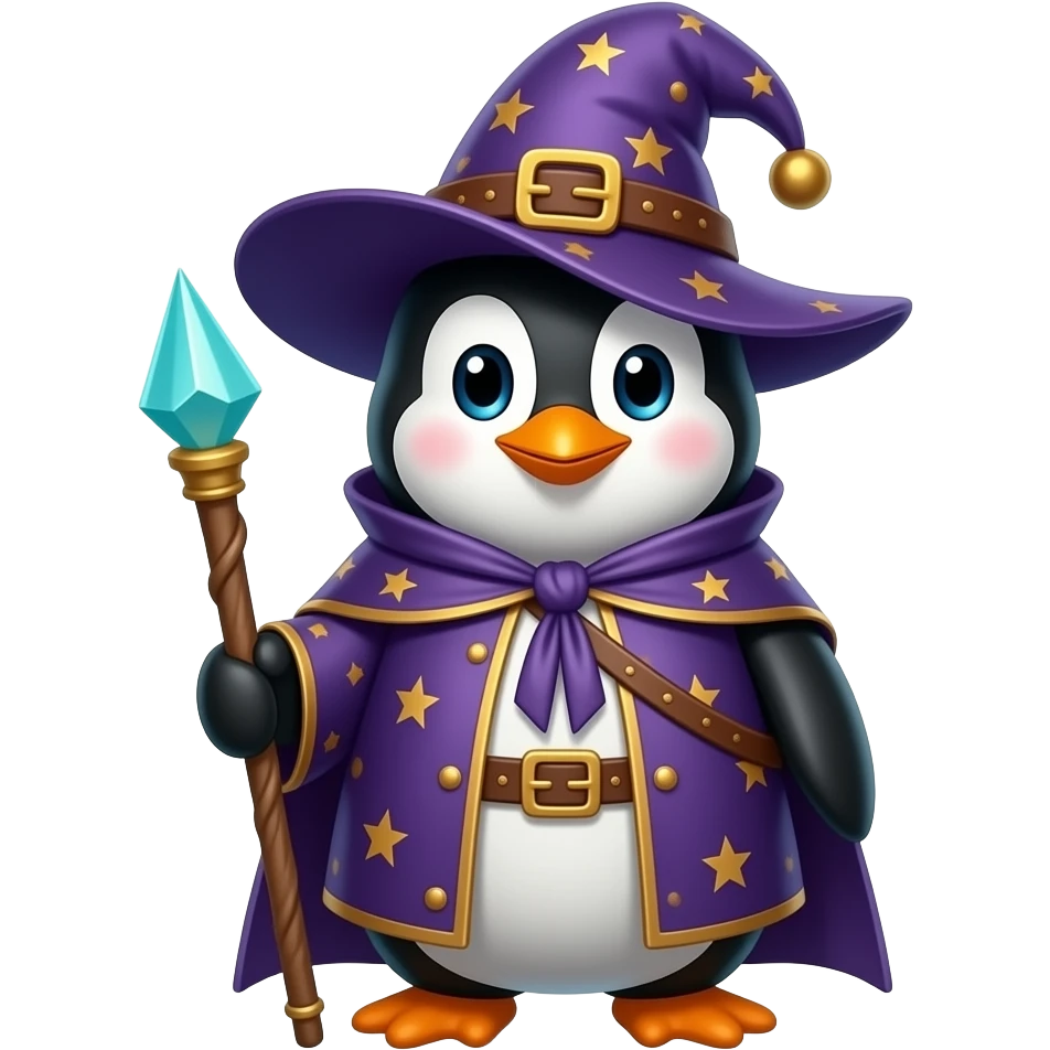 Penguin Wizard emoji