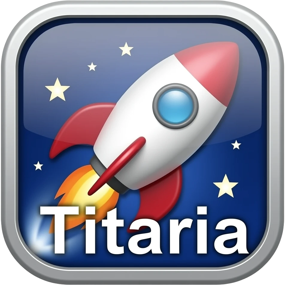 Put the word Titania on a space themed emoji emoji