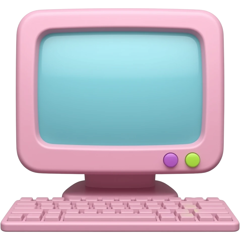 light pink computer emoji