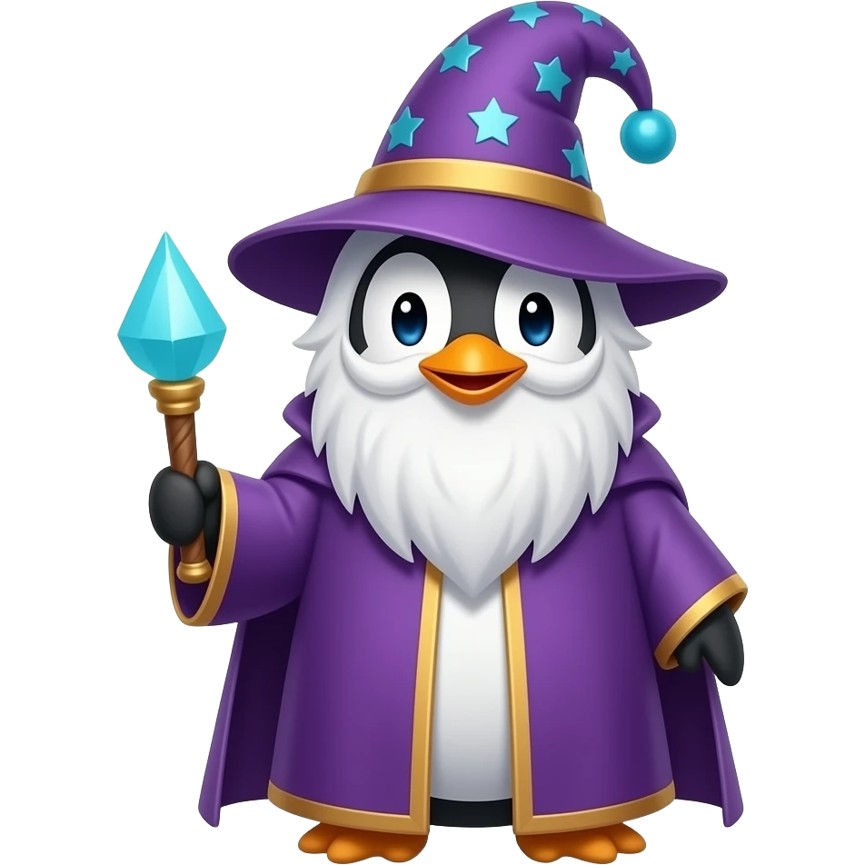 Penguin Wizard emoji