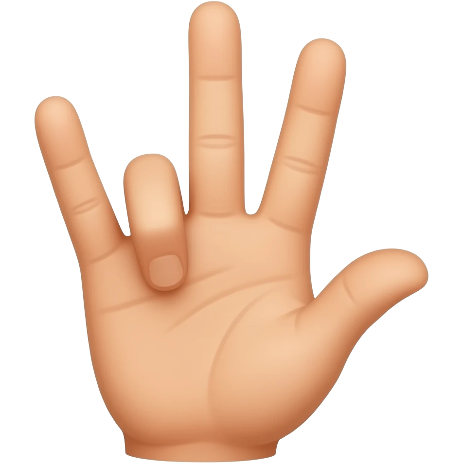 Three finger in front of face emoji