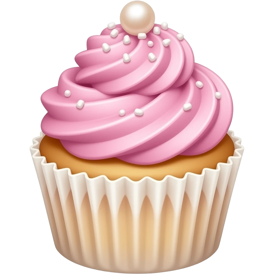 Cupcake with pink icing emoji